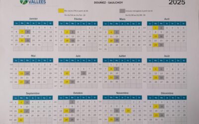 Calendrier de ramassage des ordures ménagères 2025